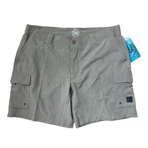 Vintage 1946 Mens FISHER Shorts Size 36 Tan Hybrid Performance Cargo